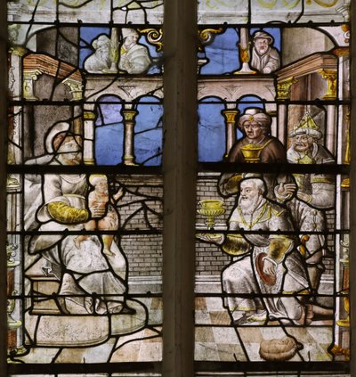 Window depicting the Adoration of the Magi by French School